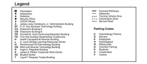Legend for Main Campus Map