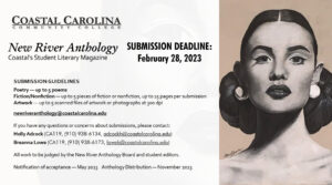 New River Anthology Coastal's Student Literary Magazine. SUBMISSION DEADLINE: February 28, 2023.