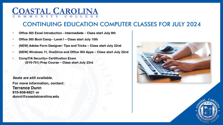 CE Computer Classes for July 2024