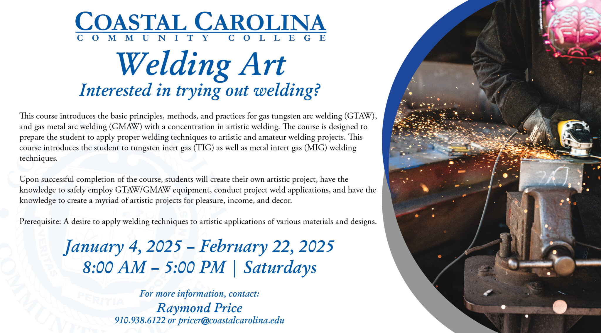 Welding Class Coastal Carolina Community College