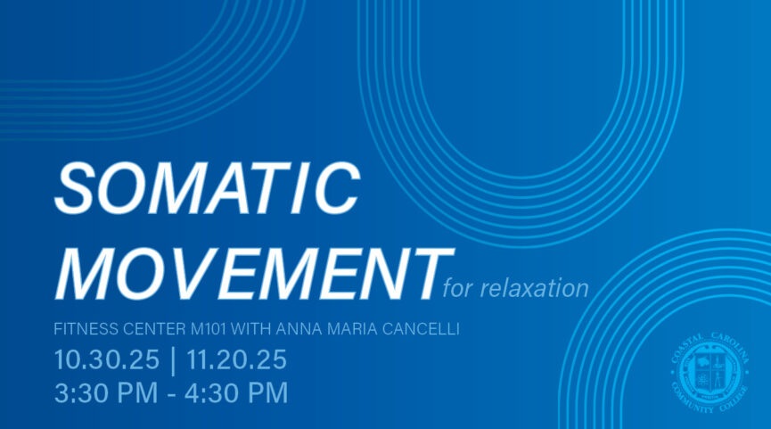 Somatic movement is an experience in moving meditation; it is a physical mindfulness practice centered on the internal, subjective experience of the body during guided movement with the aim of cultivating a mind-body connection. Participants will be guided through low impact standing and gentle seated movements intended to clear the mind and relax the body followed by a short sound bath for added relaxation and inner peace. This session is adaptive and suitable for physical capabilities or limitations. Wear comfortable clothing and bring a yoga mat and optional pillow if you would like to recline during final relaxation. Anna Maria Cancelli is a certified somatic movement and ecstatic dance facilitator who underwent Somatic Movement and Ecstatic Dance Facilitator training and completed a 7-week chakra series course with Heal Through Dance©. She brings a lifetime of dance training and over two decades of experience as a dance instructor to her sessions. Classes: Fitness Center - M101 Thursday, October 30th 3:30 - 4:30 PM Thursday, November 20th 3:30 - 4:30 PM